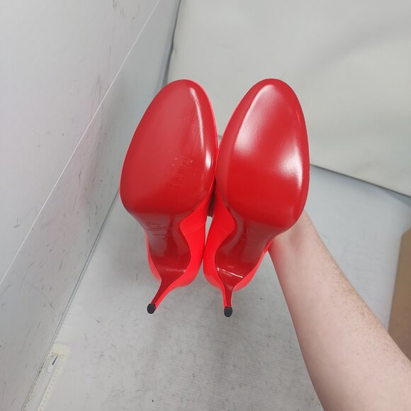 CHRISTIAN LOUBOUTIN Patent Fifille Fluo Rose Pink Pump Shoe - Picture 2 of 12